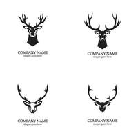 Deer head Logo Template vector icon illustration design