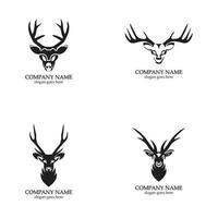 Deer head Logo Template vector icon illustration design