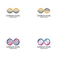 Infinity DNA Logo Icon Vector