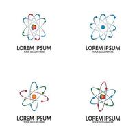 Atom icon logo. Vector illustration Symbol of science