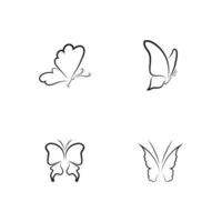 diseño de icono de mariposa de belleza vector