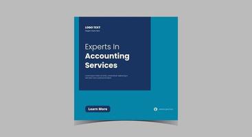 Accounting and bookkeeping service social media post vector