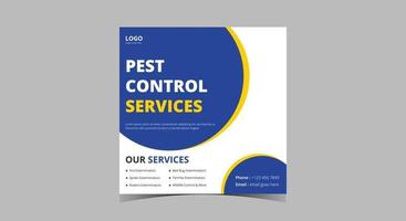 Pest control service social media post. Cleaning service social media vector