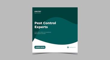 Pest control service social media post. Cleaning service social media vector