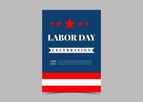 Labor day celebration flyer template design. Labor day event poster vector