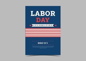 Labor day celebration flyer template design. Labor day event poster vector