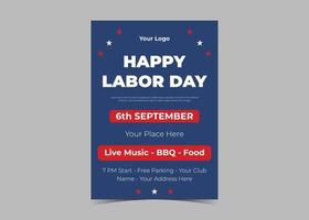 diseño de plantilla de volante de celebración del día del trabajo. cartel del evento del día del trabajo vector