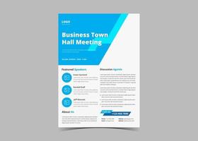 Town hall meeting flyer template. Town hall meeting flyer samples vector