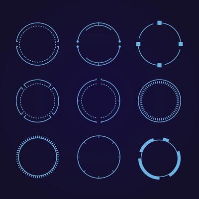 circles elements for futuristic touch HUD interface