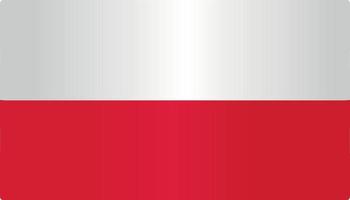 poland country  flag symbol flat vector with gradient color