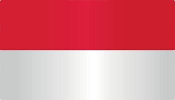 Indonesia Asia bandera del país símbolo vector plano con color degradado