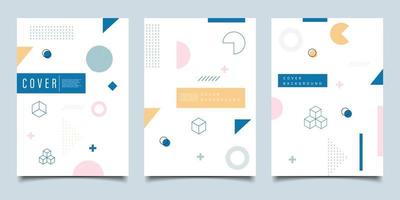 Minimalist Memphis Style Background Page Design Template vector
