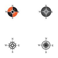 compass icon logo design isolated on white background vector