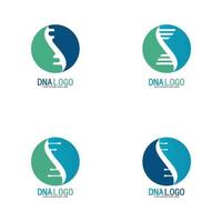 DNA vector logo design template