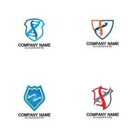 DNA shield logo icon design-vector vector