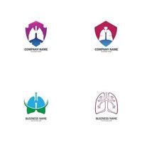 lung logo vector illustration design template