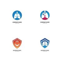 lung logo vector illustration design template