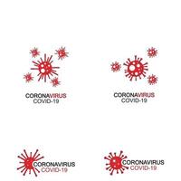 corona virus logo, Bacteria, Vector Icon Illustration
