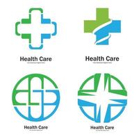 Modern cross logo. Health, medical icon template - Vector