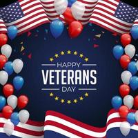 feliz dia de los veteranos vector
