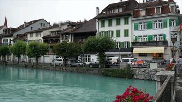 timelapse interlaken stad i schweiz video