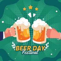 International Beer Day Celebration vector