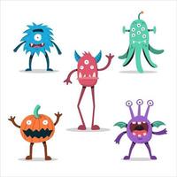 Halloween Monster Character Collection vector