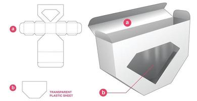 caja de embalaje plantilla troquelada vector