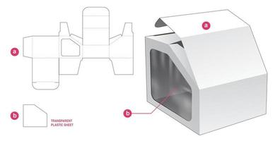 caja de embalaje plantilla troquelada vector