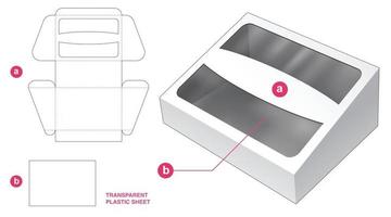 caja de embalaje plantilla troquelada vector