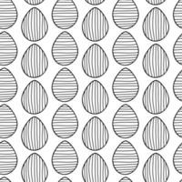 patrón sin costuras hecho de huevos de pascua dibujados a mano ilustración vector