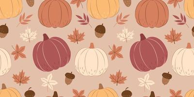 Cute autumn season seamless pattern vector