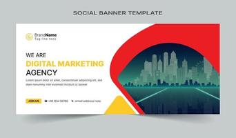 Social media post and web banner template design. Fully editable vector