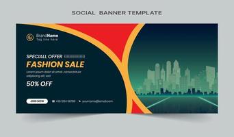 Social media post and web banner template design. Fully editable vector