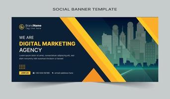 Social media post and web banner template design. Fully editable vector