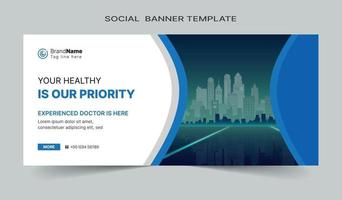 Social media post and web banner template design. Fully editable vector