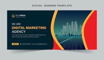 Social media post and web banner template design. Fully editable vector