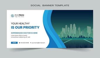 Social media post and web banner template design. Fully editable vector