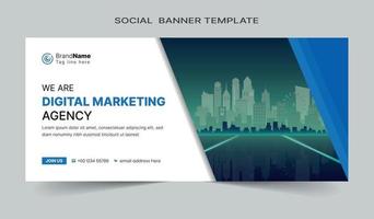 Social media post and web banner template design. Fully editable vector