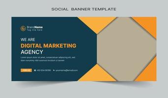 Social media post and web banner template design. Fully editable vector