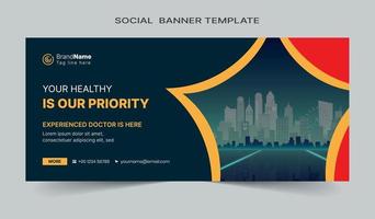 Social media post and web banner template design. Fully editable vector