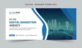 Social media post and web banner template design. Fully editable vector