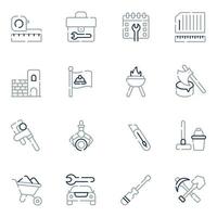 Labor Day Line icons vector