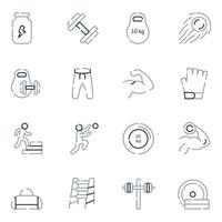 Heavy Athletics Line icons vector