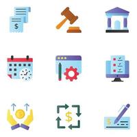 Business and Finance Gradient Icons Sets vector