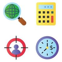 Business and Finance Gradient Icons Sets vector