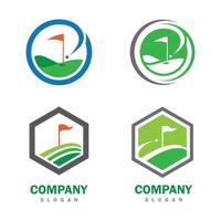 icono de vector de logo de golf