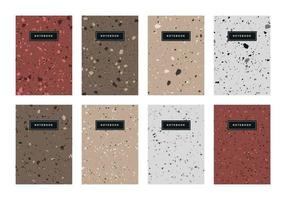 Terrazzo abstract cover page templates vector