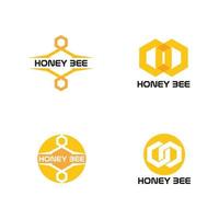 Honeycomb bee animal logo vector image