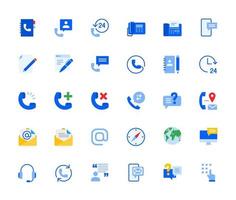 conjunto de iconos de comunicación vector